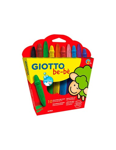 LAPICES CERA GIOTTO BEBE CAJA 10 COL.