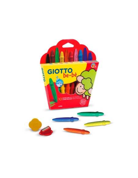 LAPICES CERA GIOTTO BEBE CAJA 10 COL.