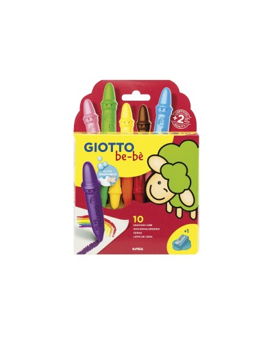 LAPICES CERA GIOTTO BEBE CAJA 10 COL.
