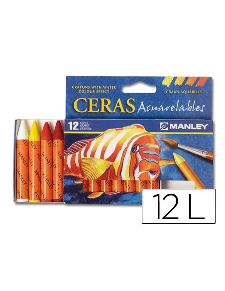 LAPICES CERA MASATS ACUARELABLE CAJA 12 UDS. COL.SURT.