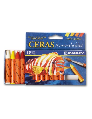 LAPICES CERA MASATS ACUARELABLE CAJA 12 UDS. COL.SURT.