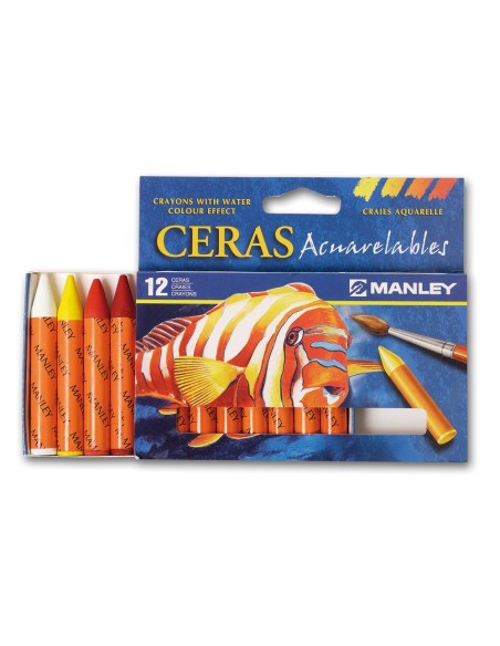 LAPICES CERA MASATS ACUARELABLE CAJA 12 UDS. COL.SURT.