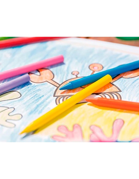 LAPICES CERA PLASTIDECOR CAJA DE 36 COLORES