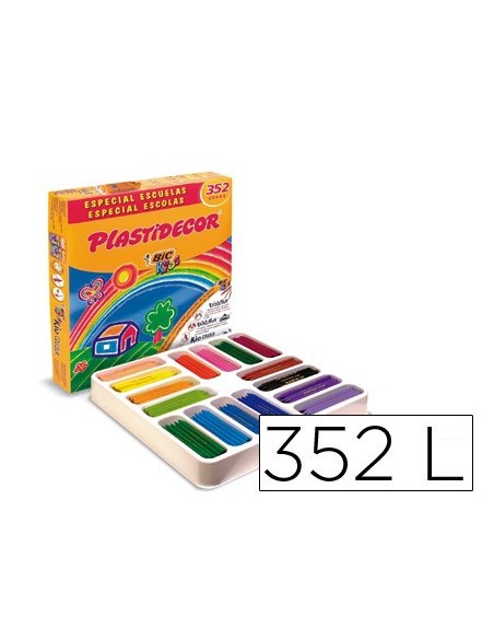 LAPICES CERA PLASTIDECOR CAJA DE 352 COLORES