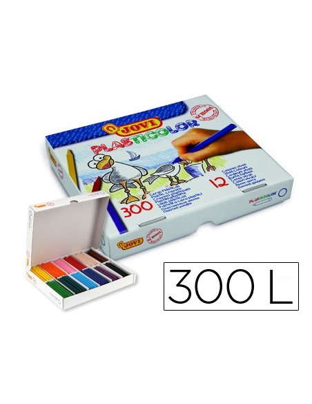 LAPICES CERA JOVI PLASTICOLOR CAJA 300UD.25 COLORES SURTIDOS