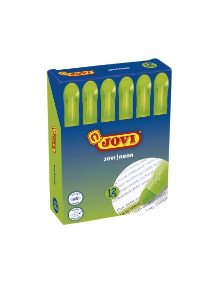 MARCADOR CERA GEL JOVI FLUORESCENTE VE. CAJA 12 UD.