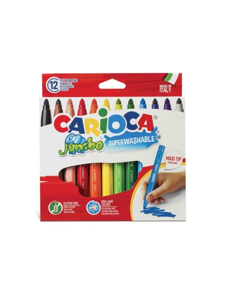 ROTULADOR CARIOCA JUMBO C/12 COL.PUNTA GRUESA