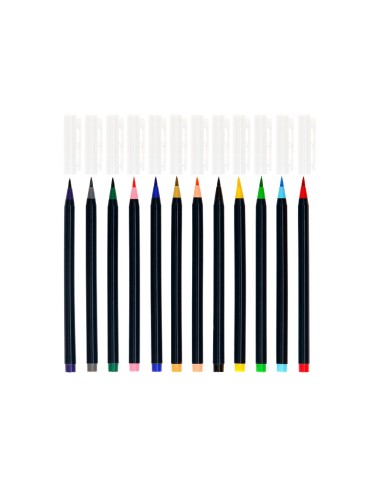 ROTULADORPUNTA PINCEL EXTRA SUAVE ESTUCHE 12 UD.SURT.