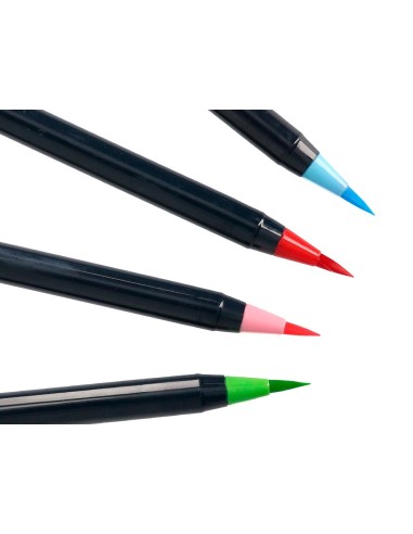 ROTULADORPUNTA PINCEL EXTRA SUAVE ESTUCHE 12 UD.SURT.