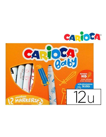 ROTULADOR CARIOCA BABY 2 AÑOS CAJA 12 SURT.