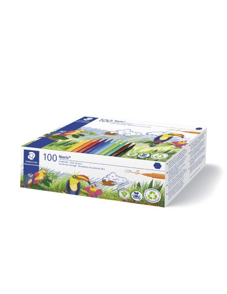 ROTULADOR STAEDTLER NORIS 326 SCHOOL PK.DE 100 UD.SURT.10 X COLOR