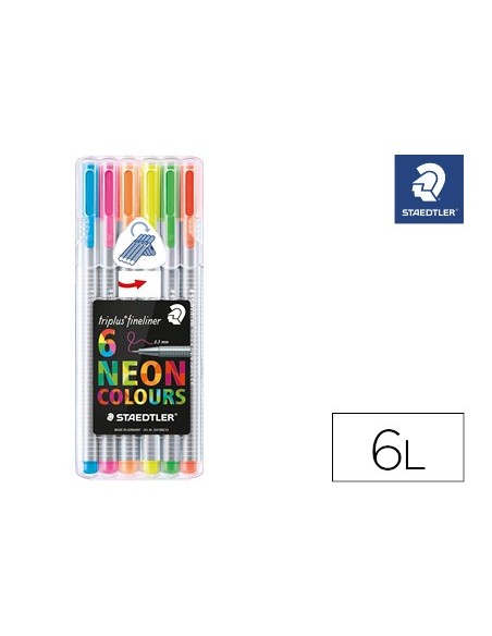 ROTULADOR STAEDTLER TRIPLUS NEON COLOURS ESTUCHE 6 UD.SURT.
