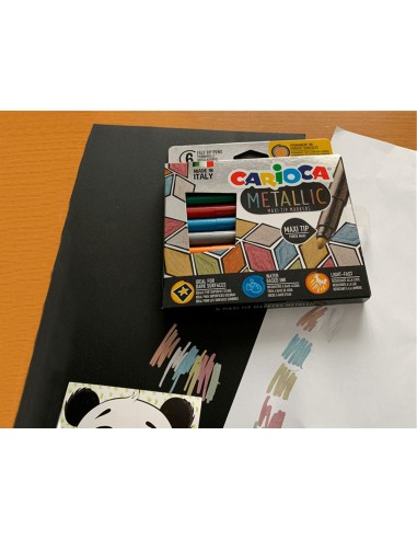 ROTULADOR CARIOCA METALLIC FINA CAJA 8 SURT.