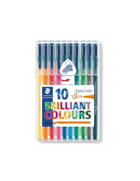 ROTULADOR STAEDTLER TRIPLUS ESTUCHE 10 COL.