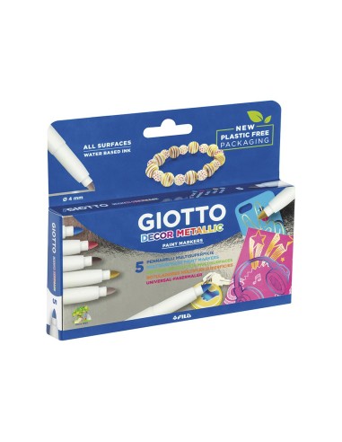ROTULADOR GIOTTO DECOR METAL CAJA 5 ROTULADORES