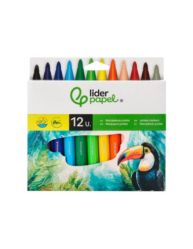 ROTULADOR JUMBO BOLSA 12 COL.