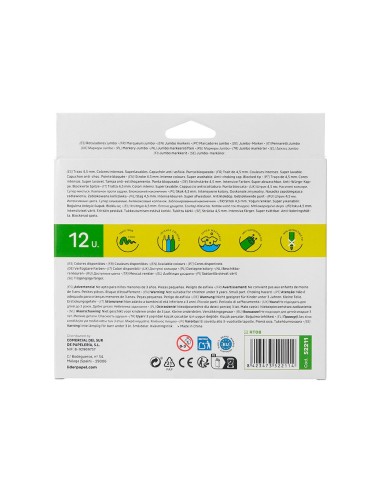 ROTULADOR JUMBO BOLSA 12 COL.