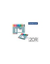 ROTULADOR STAEDTLER TRIPLUS FINELINER ESTUCHE 20 COLORES SURTIDOS 2