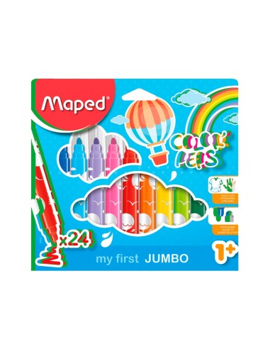 ROTULADOR MAPED COLOR PEPS EARLY AGE JUMBO CAJA 24 COLORES