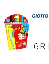 ROTULADOR GIOTTO BEBE CAJA DE 6 COLORES