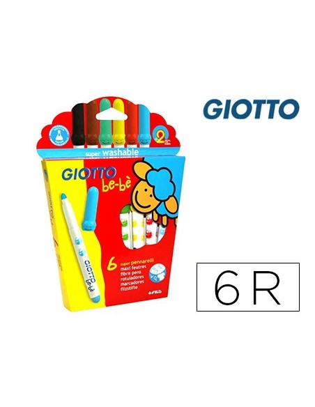 ROTULADOR GIOTTO BEBE CAJA DE 6 COLORES