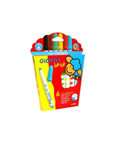 ROTULADOR GIOTTO BEBE CAJA DE 6 COLORES
