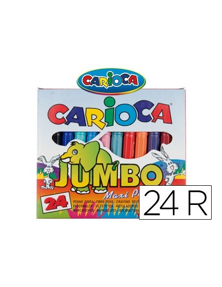 ROTULADOR CARIOCA JUMBO C/24 COL.PUNTA GRUESA