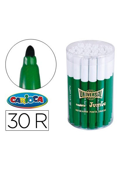 ROTULADOR CARIOCA JUMBO C-30 VER PUNTA GRUESA BOTE 30 UDS.