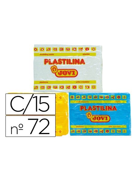 PLASTILINA JOVI 72 SURTIDA TAMAÑO GRAN CAJA 15 UDS.