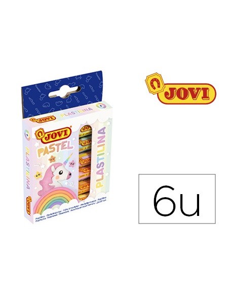 PLASTILINA JOVI 90 ESTUCHE 6 UD.PASTEL SURT.15 G