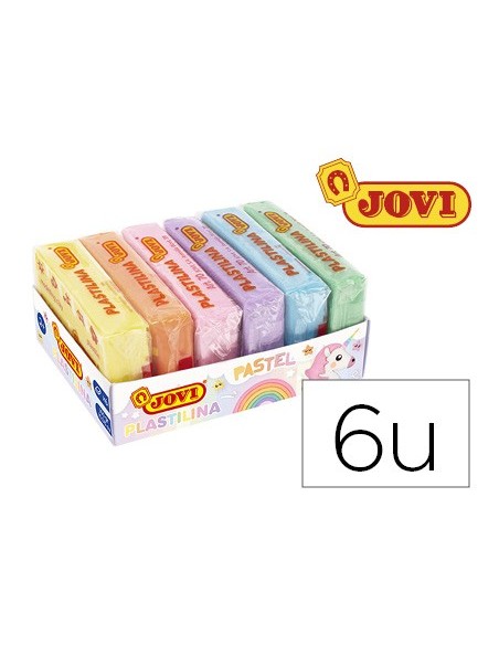 PLASTILINA JOVI 70 SURTIDA PEQUEÑO PASTEL SURT.CAJA 6 UD.50 G