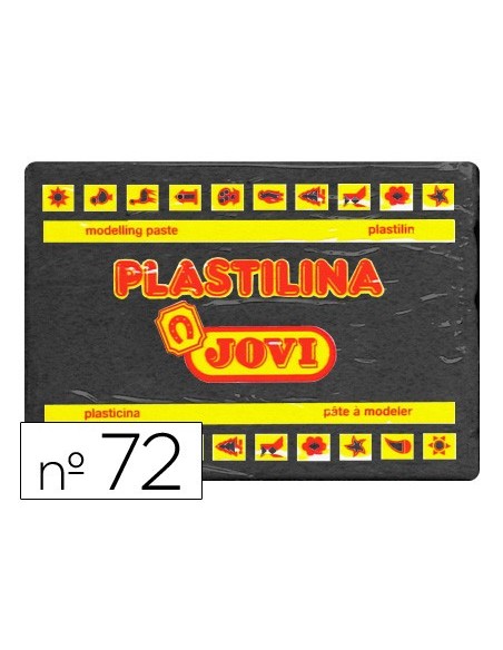 PLASTILINA JOVI 72 NEGRO UD. TAMAÑO GRANDE