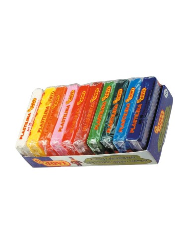 PLASTILINA JOVI BANDEJA C/10 PAQUETES COL.SURT. TAMAÑO PEQUEÑO