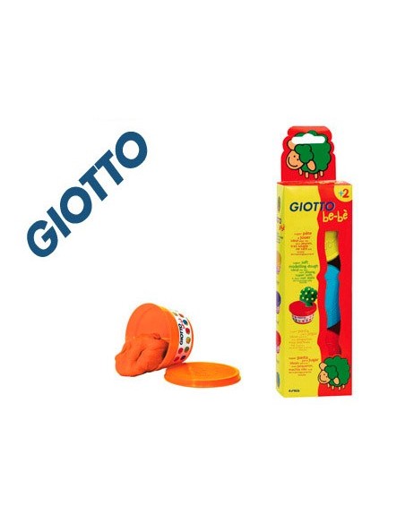 PASTA MODELAR GIOTTO BEBE PACK 3 COL.SURT. DERMATOLOGICAMENTE TESTADA