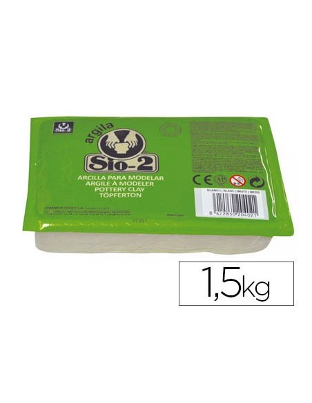 ARCILLA SIO-2 BLANCA PAQUETE DE 1.5 KG