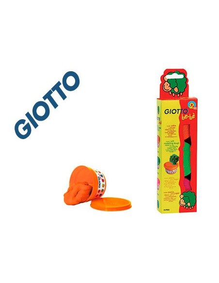 PASTA MODELAR GIOTTO BEBE PACK 3 COL.SURT. DERMATOLOGICAMENTE TESTADA
