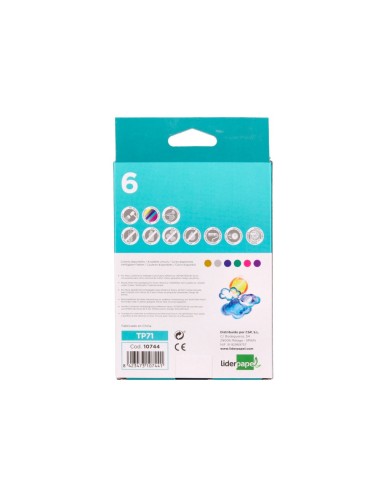 TEMPERA SOLIDA BARRAESCOLAR 10GR.CAJA 6 SURT.