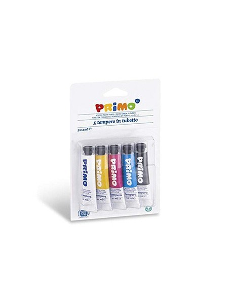 TEMPERA PRIMO TUBO AL.DE 12 ML BLISTER 5 SURT.