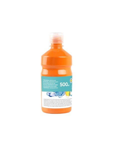 TEMPERA ESCOLAR LIDERPAPEL 500 ML NARANJA