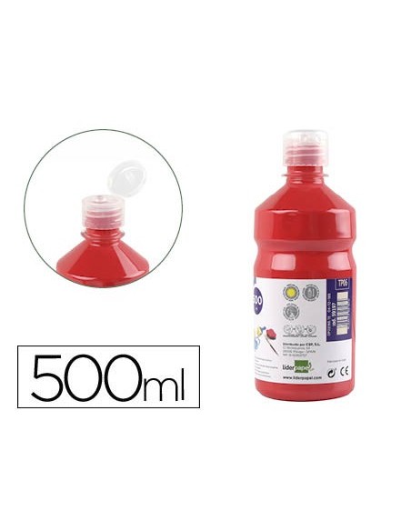 TEMPERA ESCOLAR LIDERPAPEL 500 ML ROJO