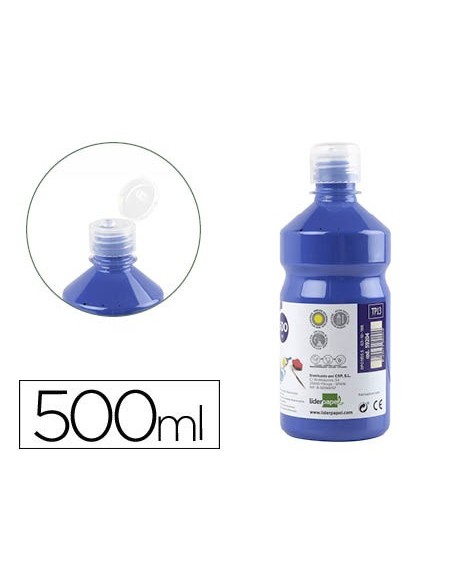 TEMPERA ESCOLAR LIDERPAPEL 500 ML AZUL MARINO