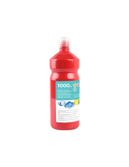 TEMPERA ESCOLAR LIDERPAPEL 1000 ML ROJO