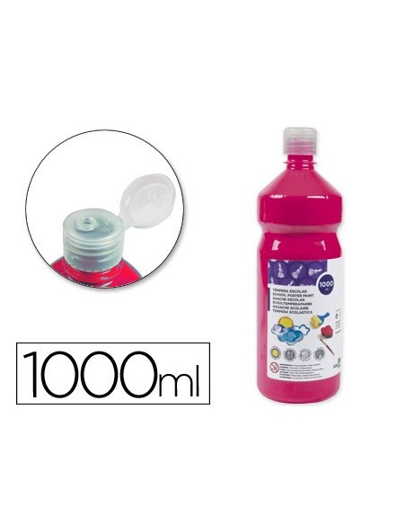 TEMPERA ESCOLAR LIDERPAPEL 1000 ML FUCSIA