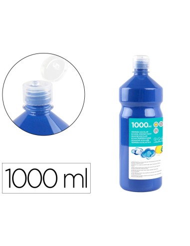 TEMPERA ESCOLAR LIDERPAPEL 1000 ML AZUL MARINO