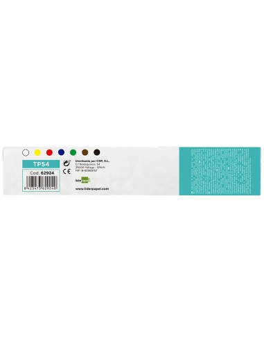 TEMPERA LIDERPAPEL ESCOLAR 40 ML 7 COLORES SURTIDOS + PINCEL