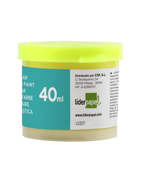 TEMPERA LIDERPAPEL ESCOLAR 40 ML AMARILLO LIMON