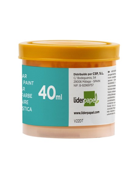 TEMPERA LIDERPAPEL ESCOLAR 40 ML AMARILLO ORO