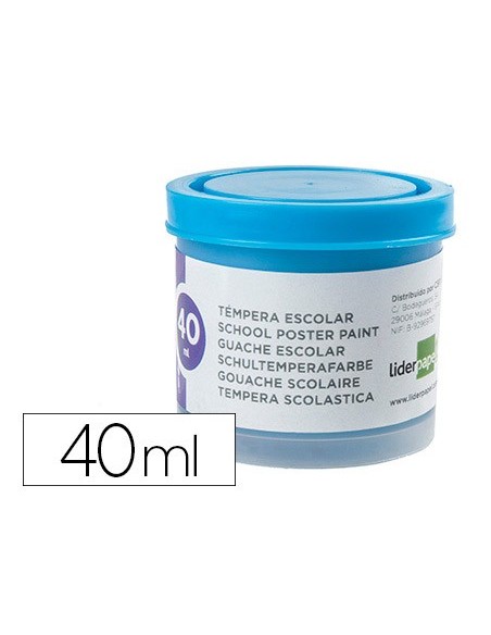 TEMPERA LIDERPAPEL ESCOLAR 40 ML AZUL
