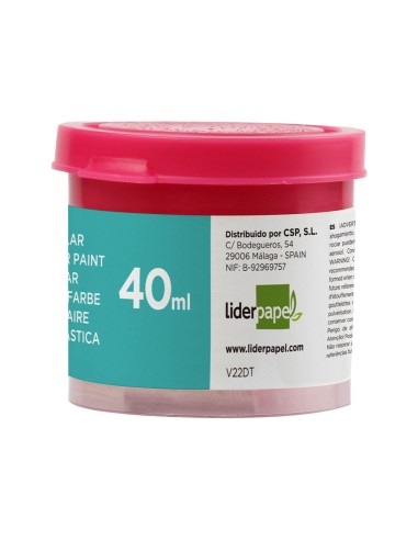 TEMPERA LIDERPAPEL ESCOLAR 40 ML MAGENTA