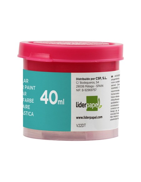 TEMPERA LIDERPAPEL ESCOLAR 40 ML MAGENTA